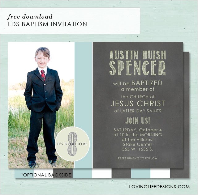 lds baptism invitation free