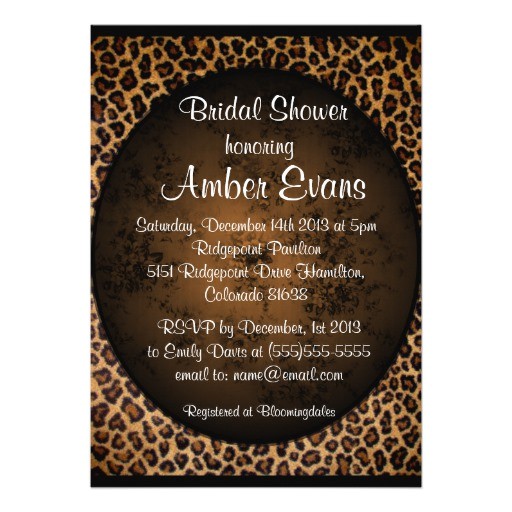 leopard wedding invitations