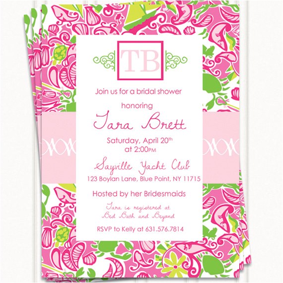 lilly pulitzer inspired invitations