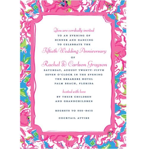 lilly pulitzer lucky charms invitation