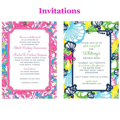 lilly pulitzer personalized invitations