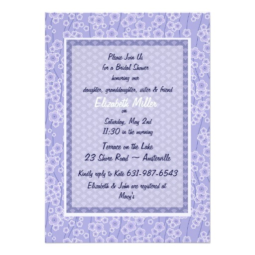 lavender linen bridal shower invitation