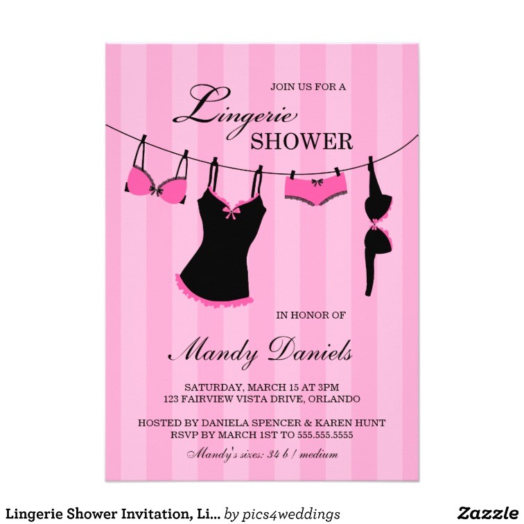 lingerie shower invitation lingerie bridal shower card