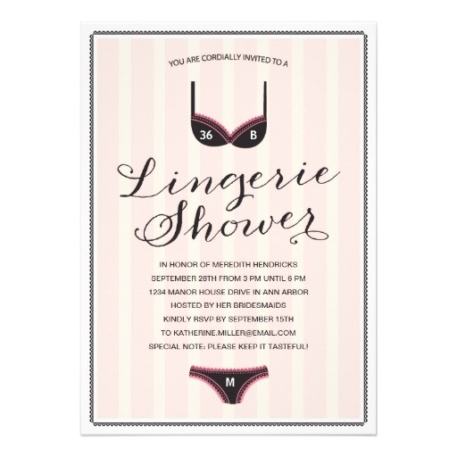 lingerie shower invitations