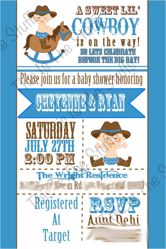 cowboy or little buckaroo baby shower