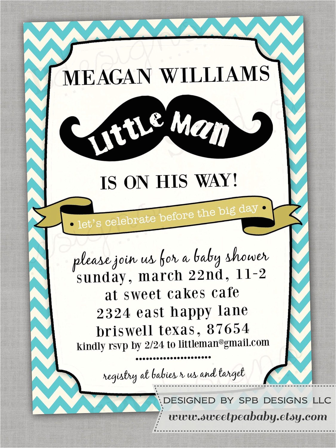 little man baby shower invitations