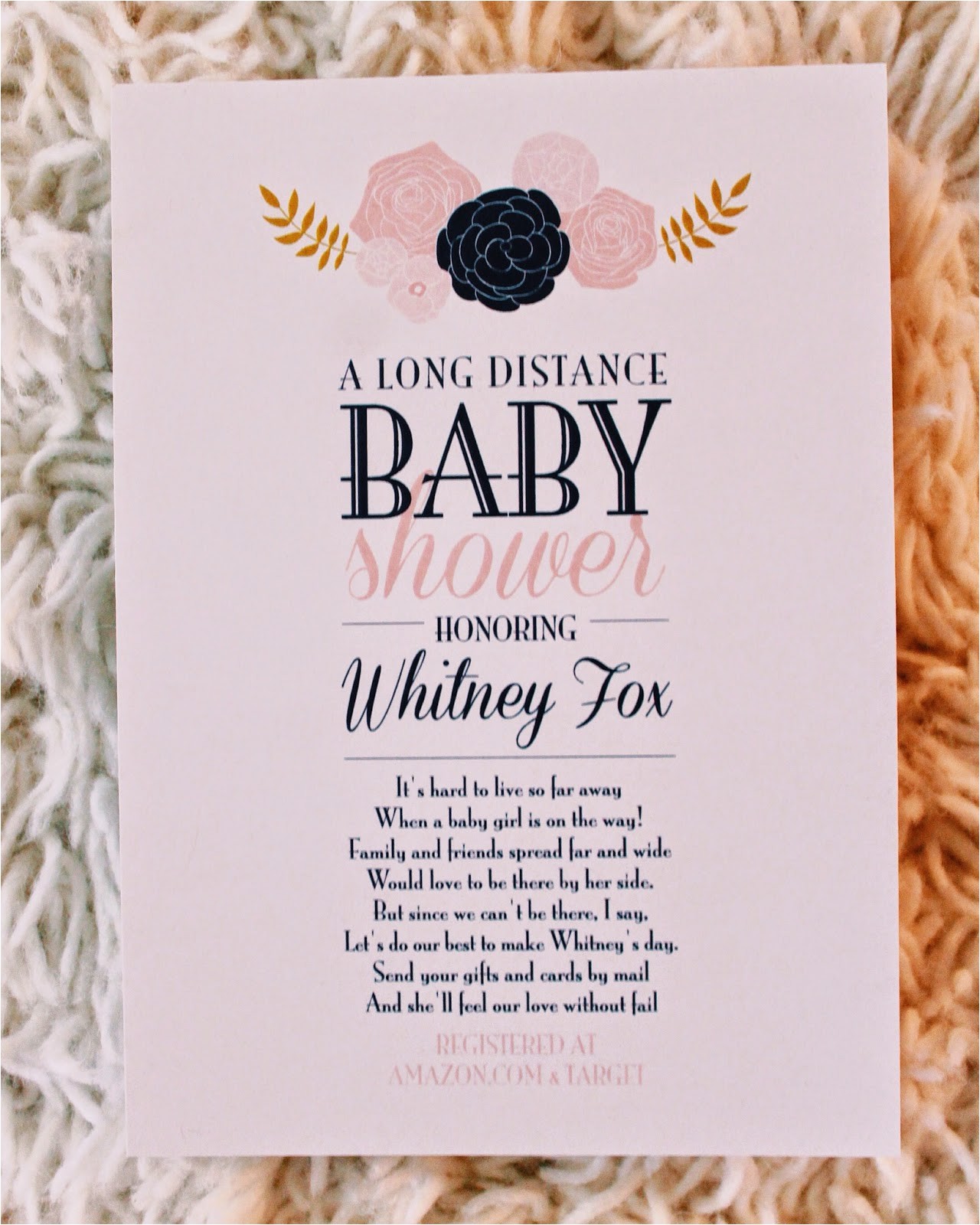 long distance baby shower invitation wording