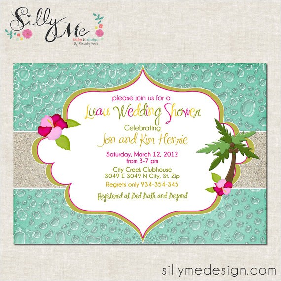 luau party custom baby shower invitation