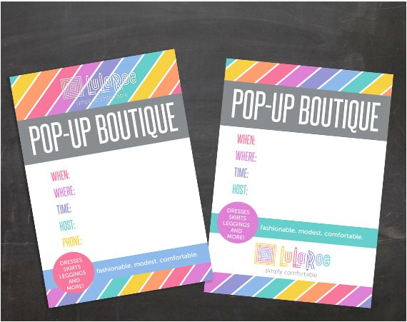 lularoe pop up boutique party invitation