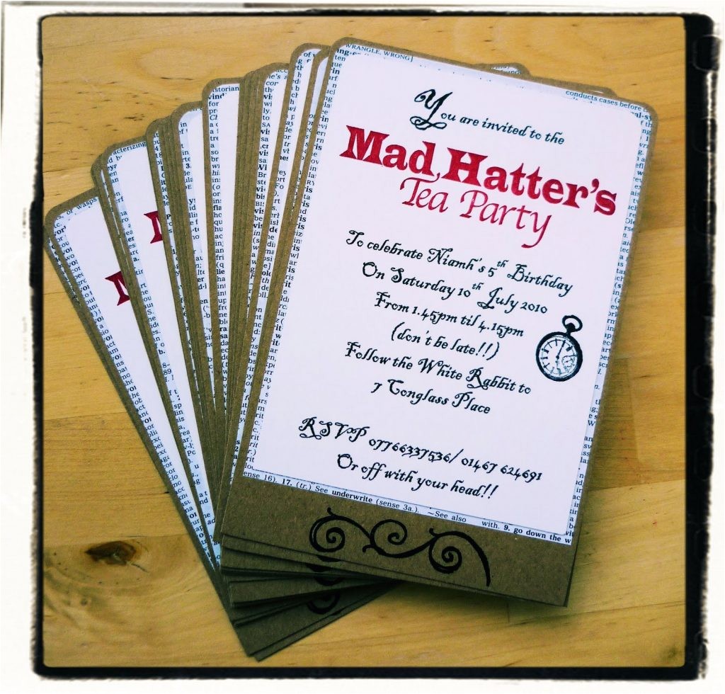 free mad hatter tea party invitation template
