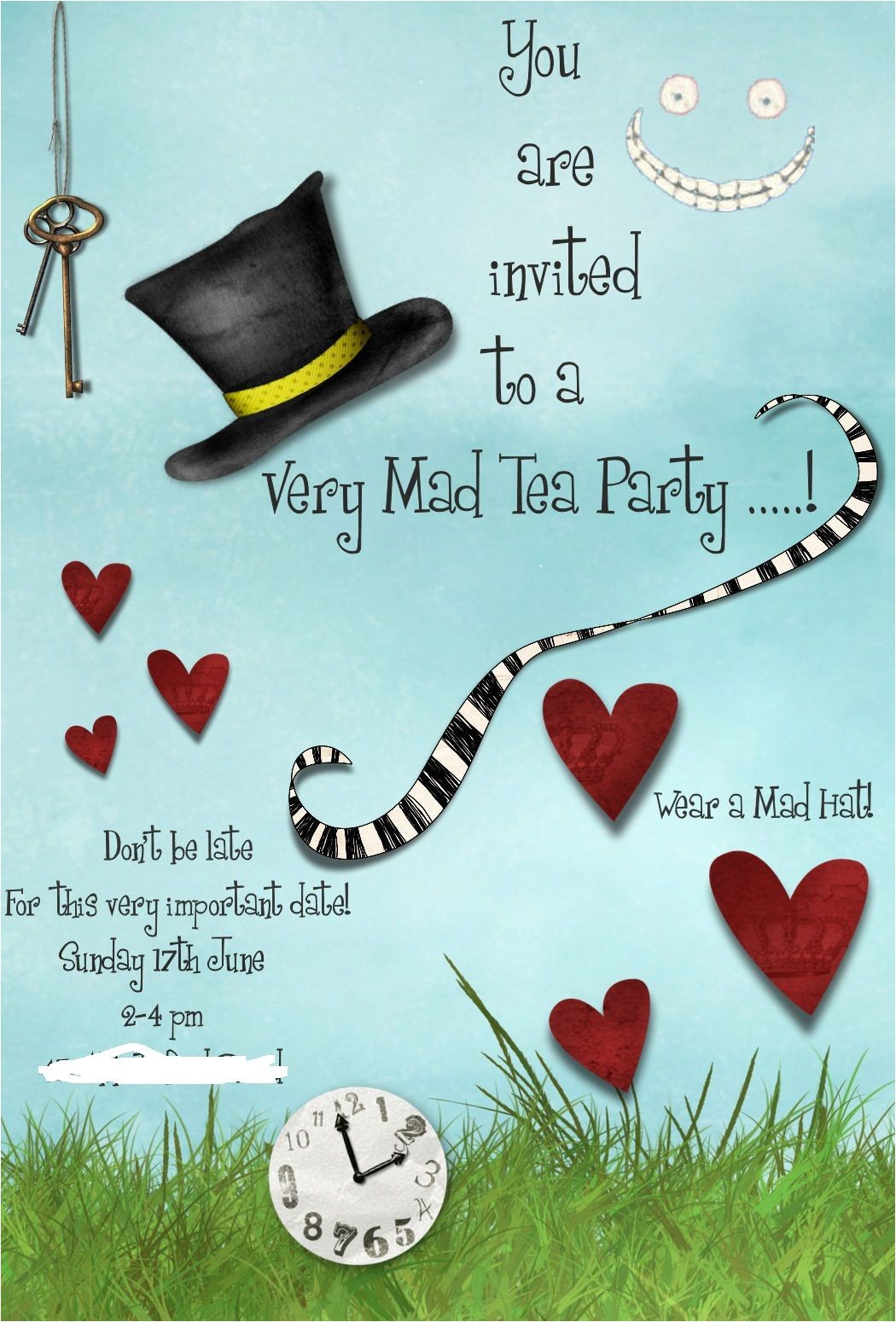 Mad Hatter Tea Party Birthday Invitations Mad Hatters Tea Party Invitation Template Free