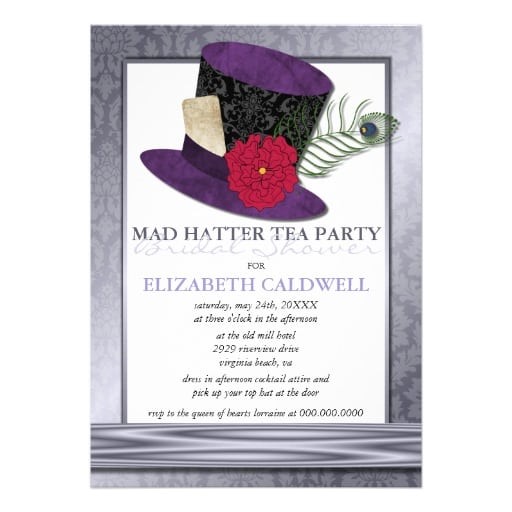 free mad hatter template invitation