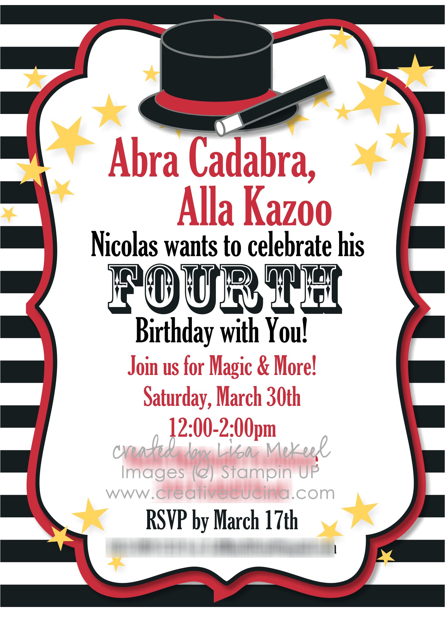 magic party invitations