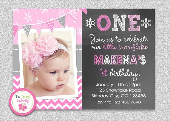 baby girl first birthday invitations