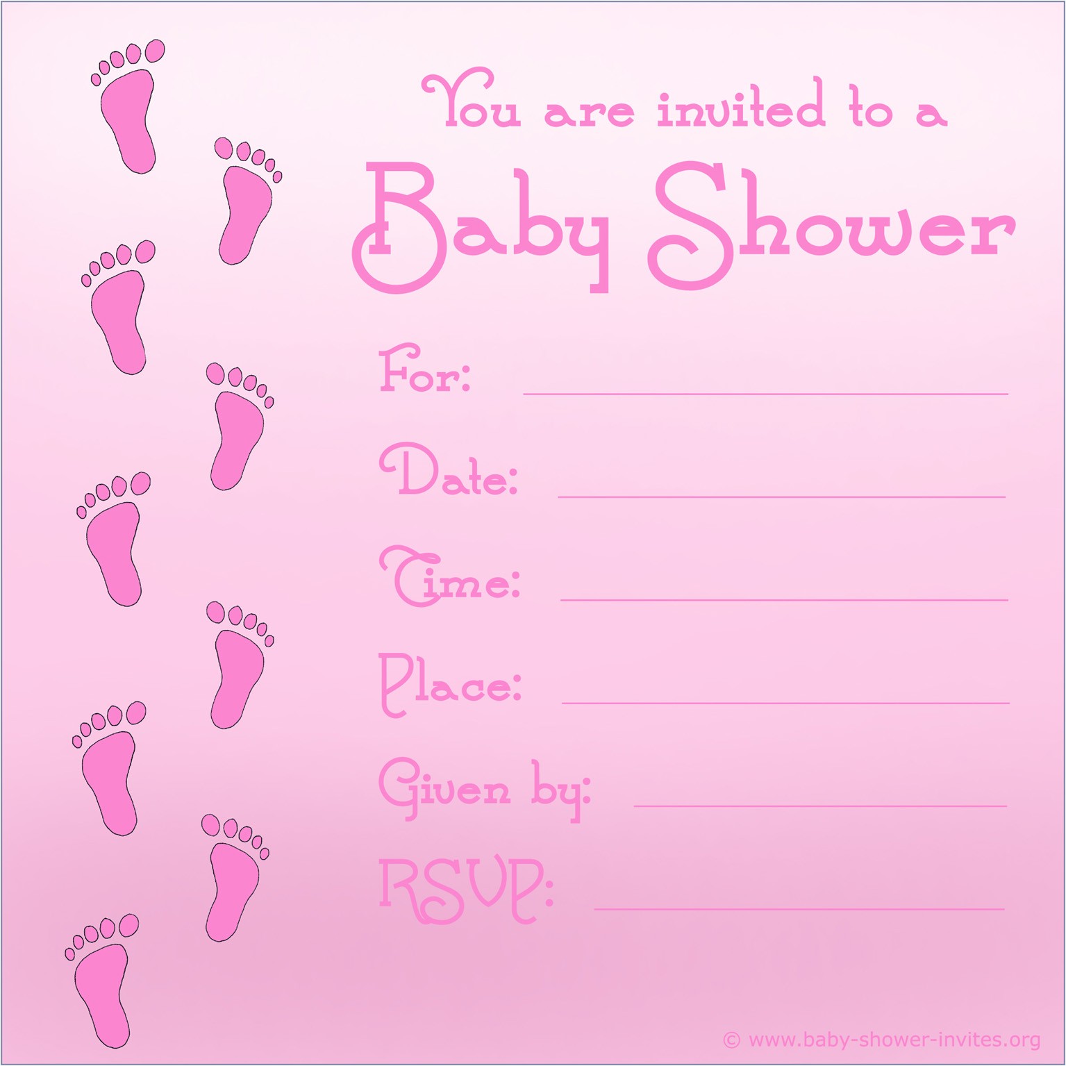 free printable baby shower invitations for girls