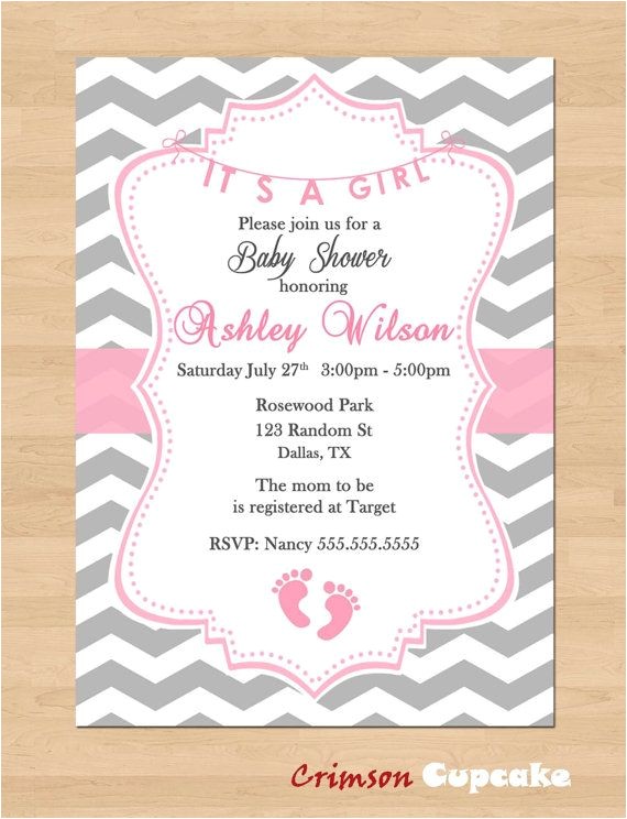 free printable chevron baby shower invitations