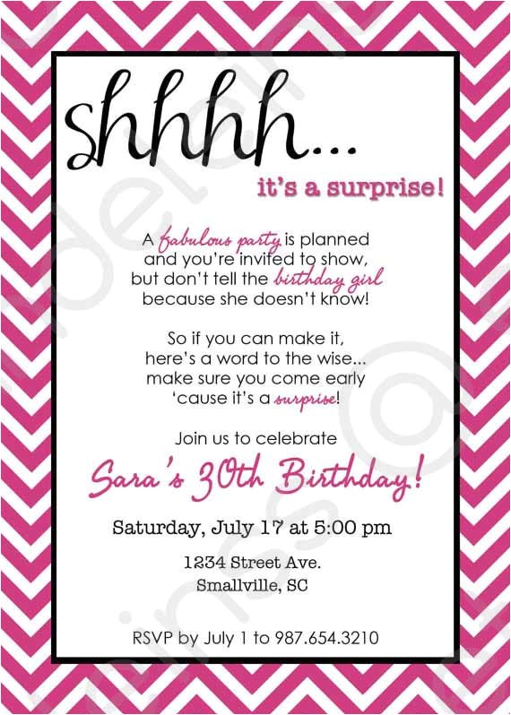 fearsome free printable surprise birthday party invitations