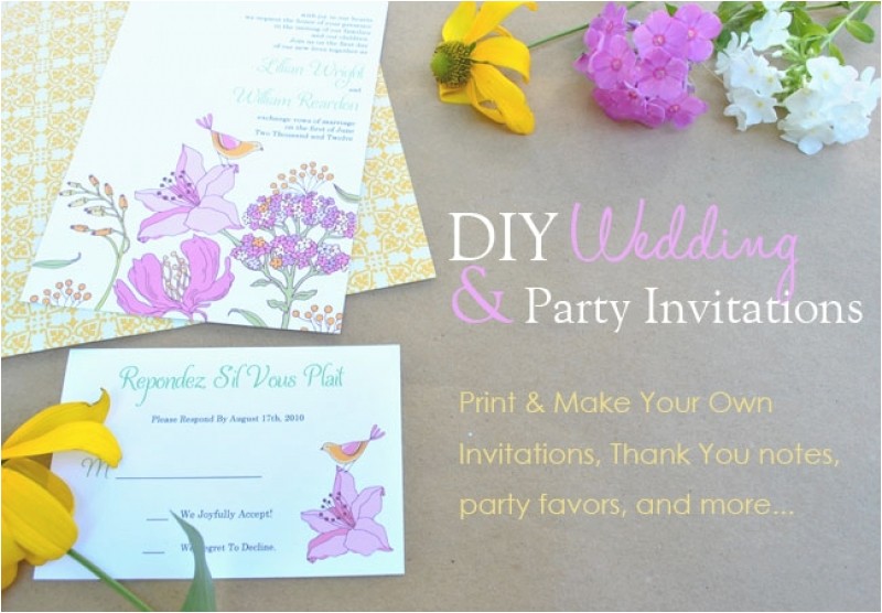 print your own wedding invitations free templates
