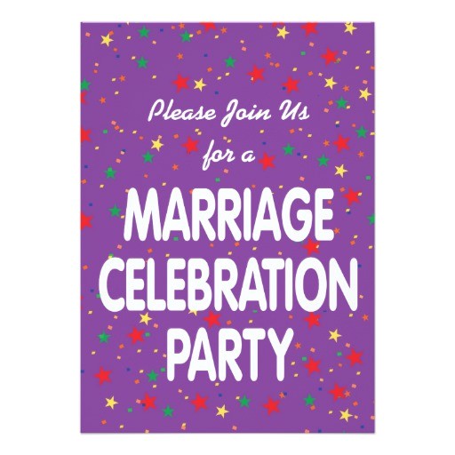 marriage celebration party invitation