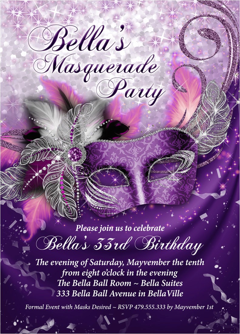 masquerade party invitation mardi gras