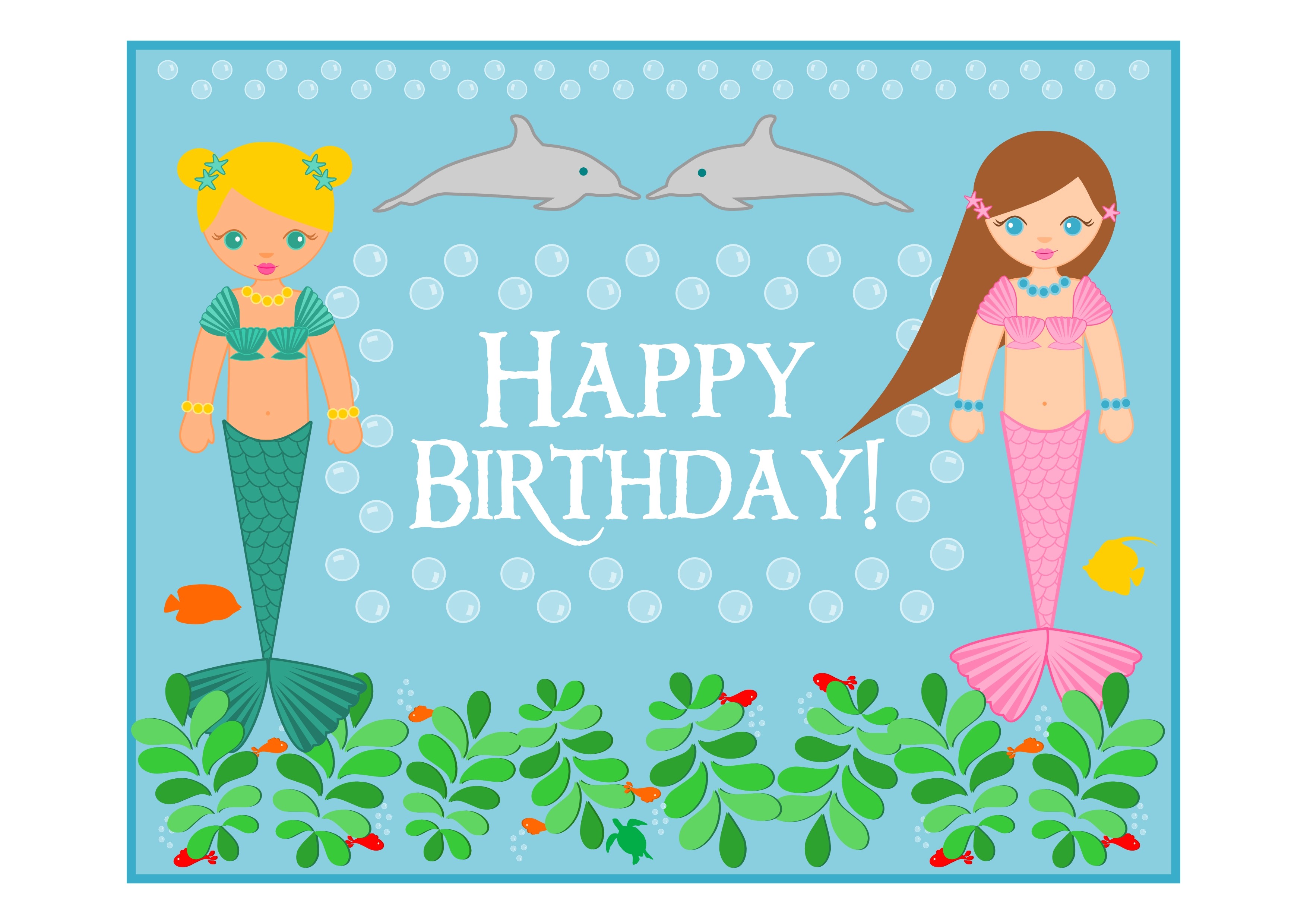 free mermaid birthday party printables from printabelle