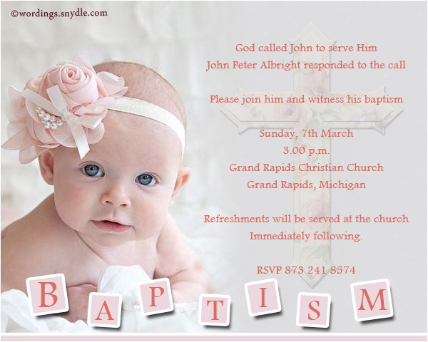 invitation card message for christening