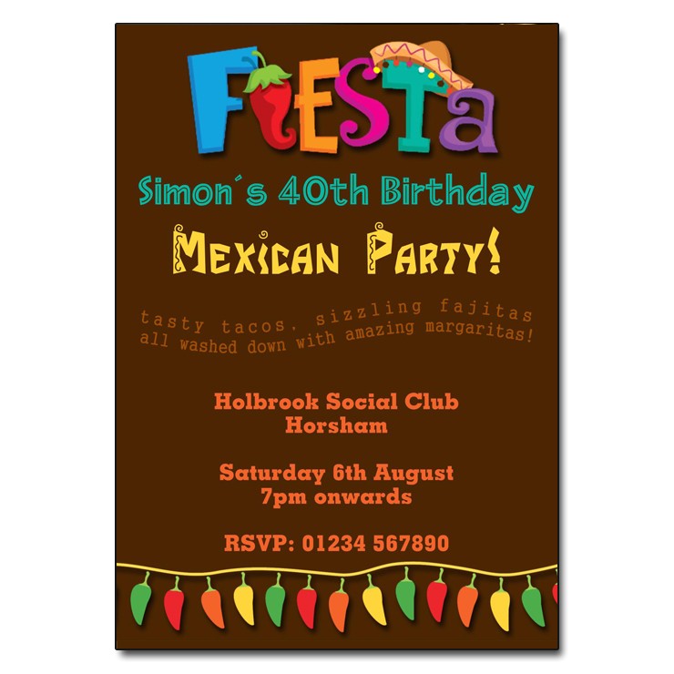 mexican party invitations