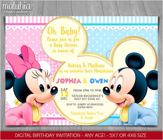 baby mickey minnie mouse baby shower
