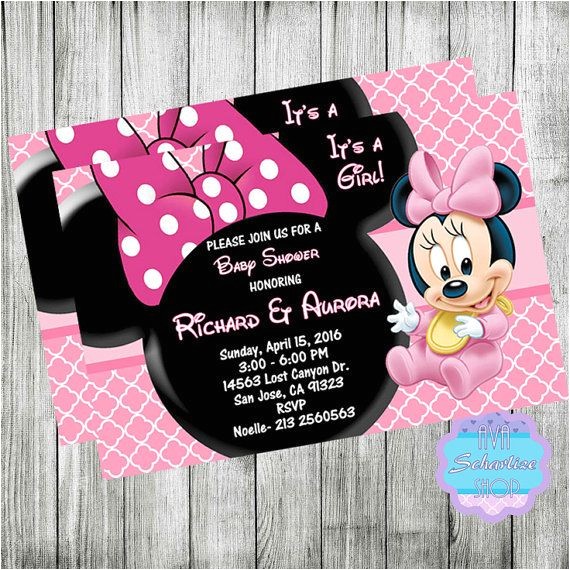 minnie mouse baby shower invitations walmart