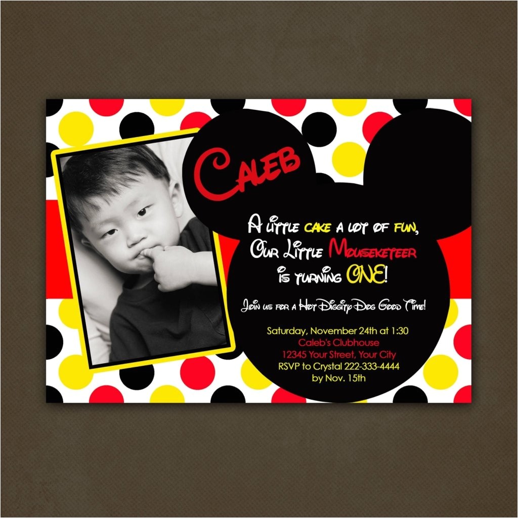 mickey mouse birthday invitations personalized