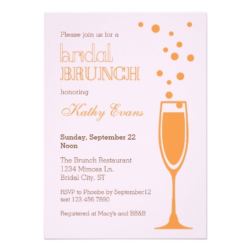 mimosa bridal brunch bridal shower invitation