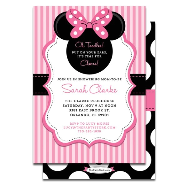 baby shower invitations minnie mouse