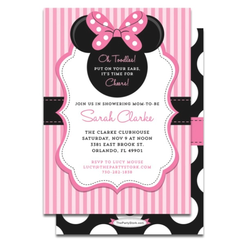 baby shower invitation template minnie mouse