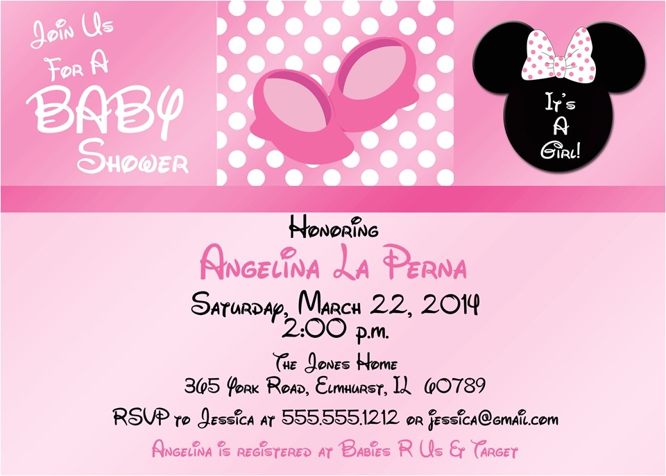 minnie mouse baby shower invitations at walmart minnie mous 92e24f