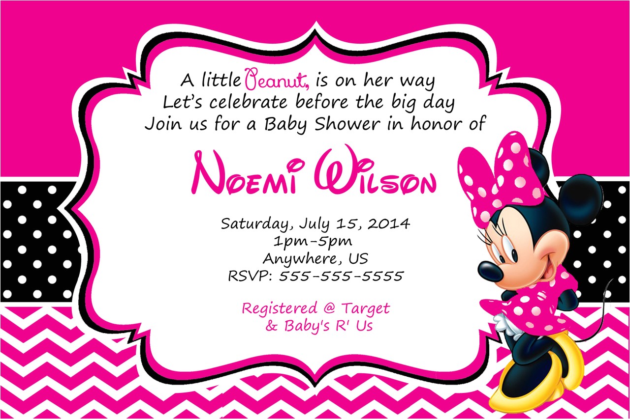 minnie mouse baby shower invitations free