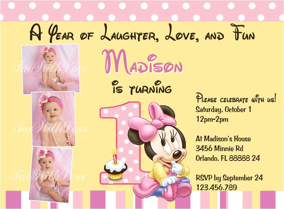 minnie mouse first 1st birthday
