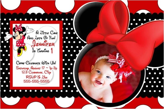 red minnie mouse birthday invitations