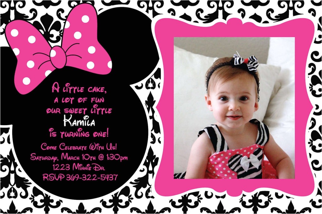 1st birthday invitations minnie mouse