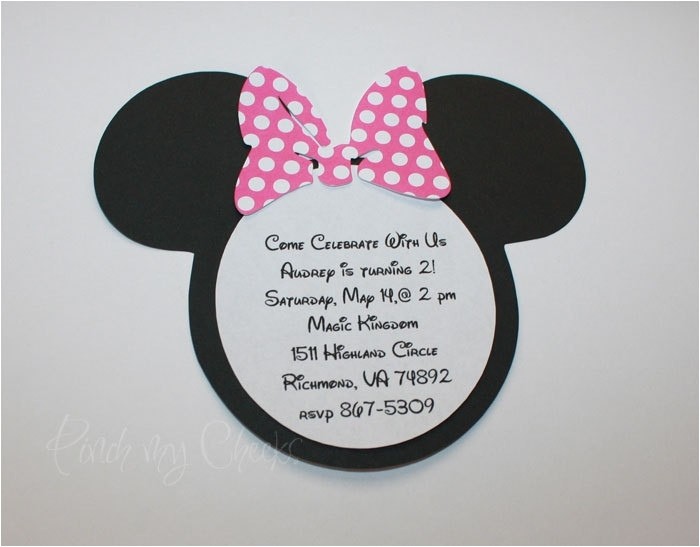 homemade minnie mouse invitations template