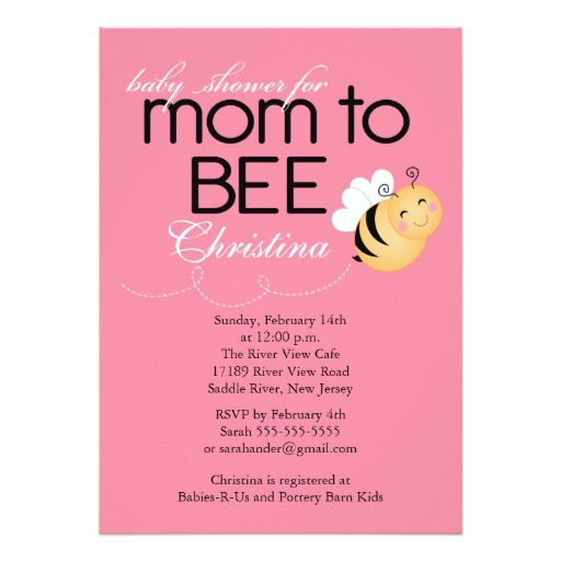 modern mom to bee baby shower invitation