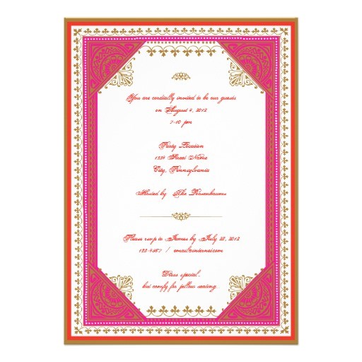 moroccan themed party invitation