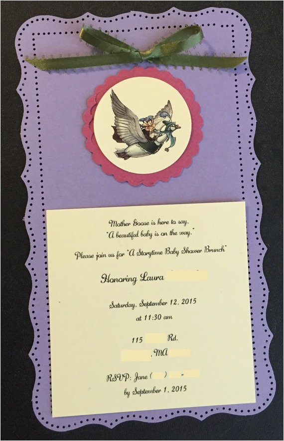 mother goose baby shower invitations