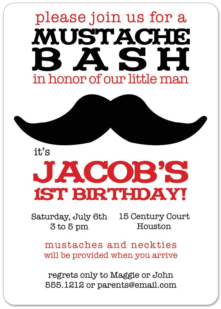 mustache birthday invitations printable card invite