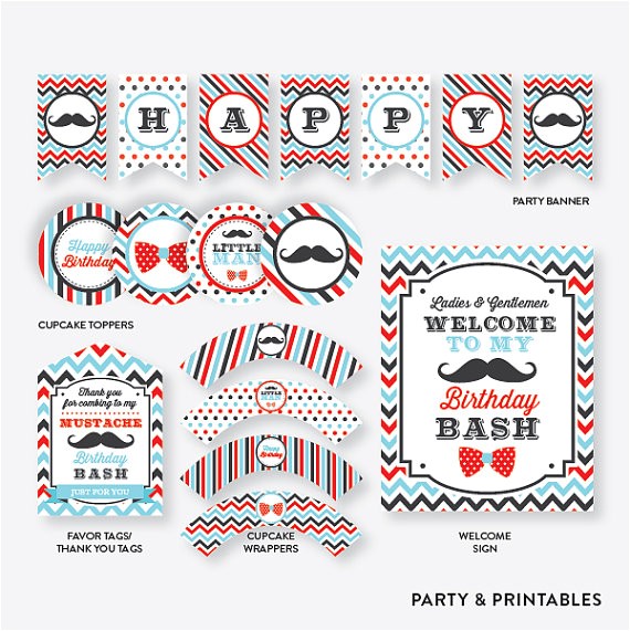 instant mustache standard party package