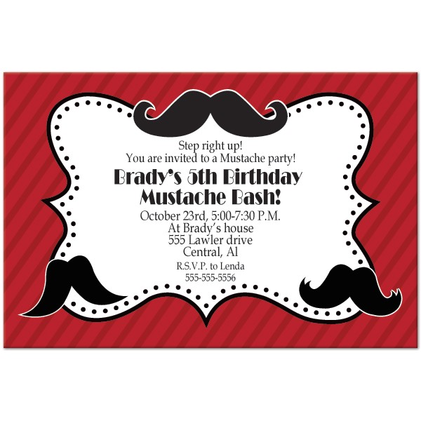 p moustache birthday party printable invitation templates