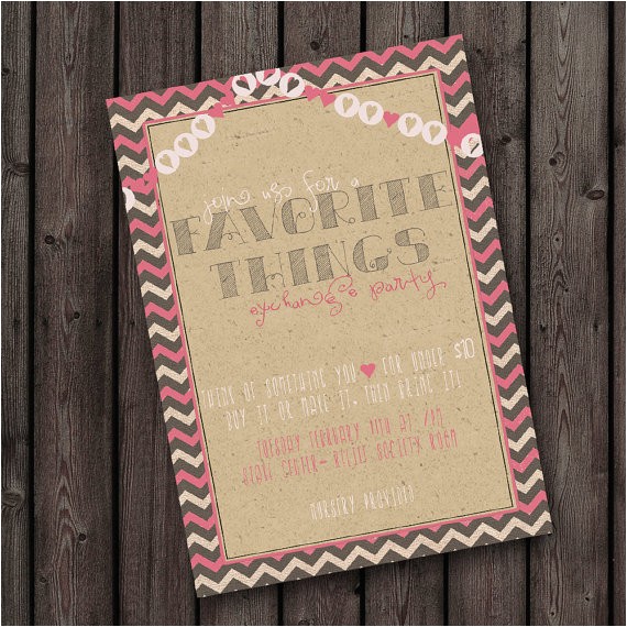 favorite things party invitation free