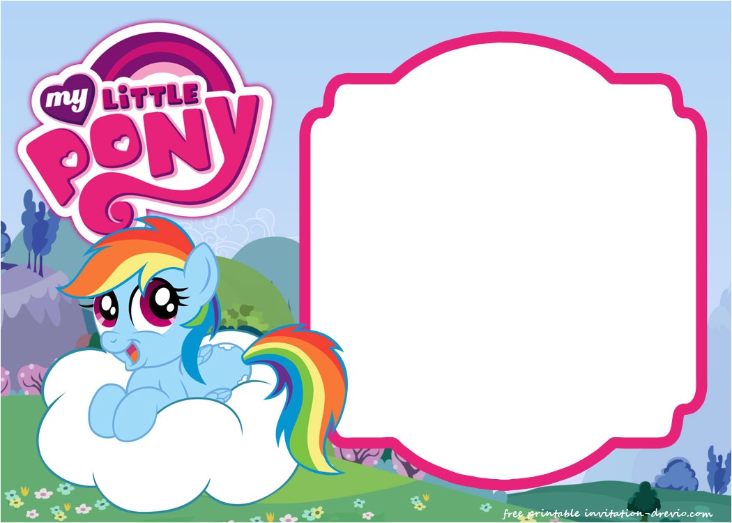 my little pony birthday invitation template equestria edition
