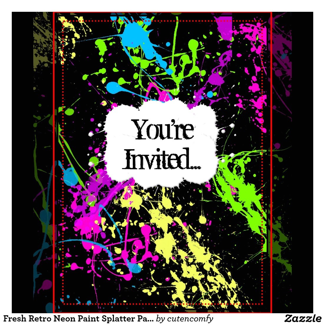 very best neon party invitations design free download