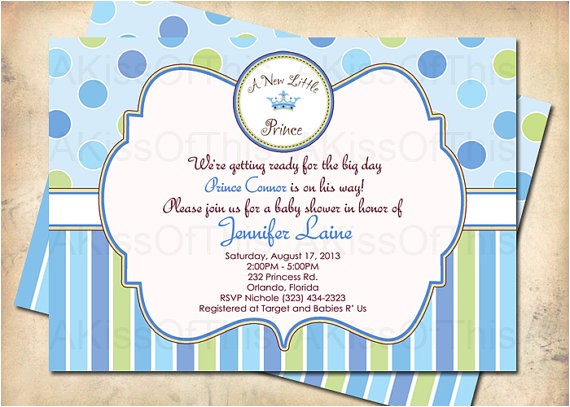 a new little prince baby shower