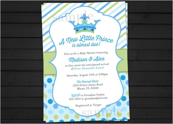 a new little prince baby shower